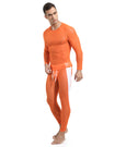 APOLLO Orange Mesh Long Sleeve Lounge Pyjama T Shirt