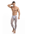APOLLO Light Grey Mesh Ankle Length Lounge Pyjama Trousers
